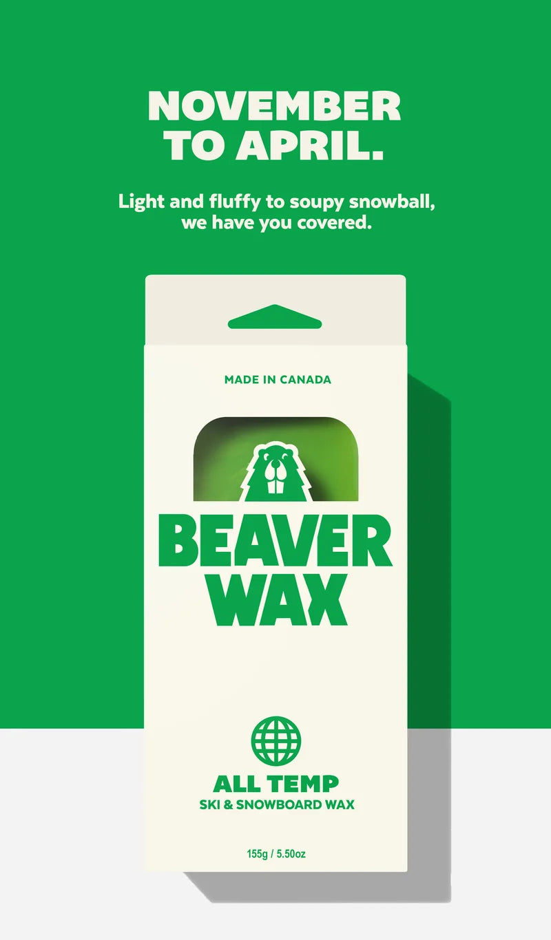Beaverwax All Temp ski and snowboard wax, 155 g