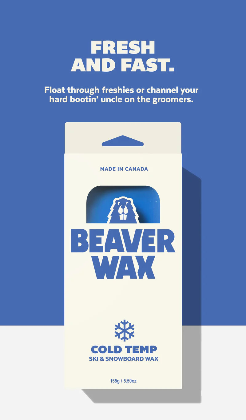 Beaverwax Cold Temp ski and snowboard wax, 155 g